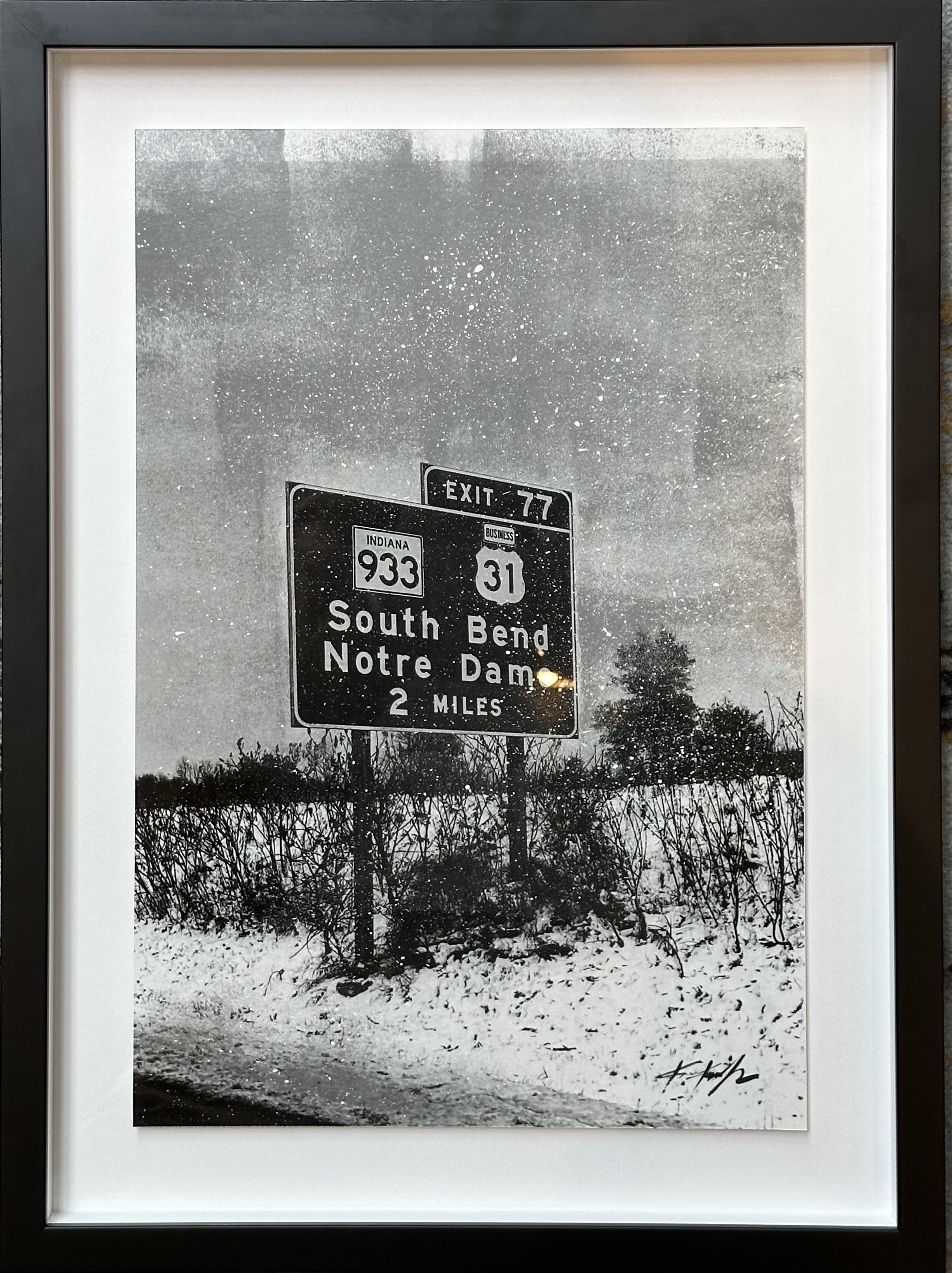 Exit 77 Notre Dame South Bend (Delux Frame) — Kathleen Keifer